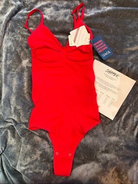 Red Girls' One-Piece Insane Body-shaper Bodysuit